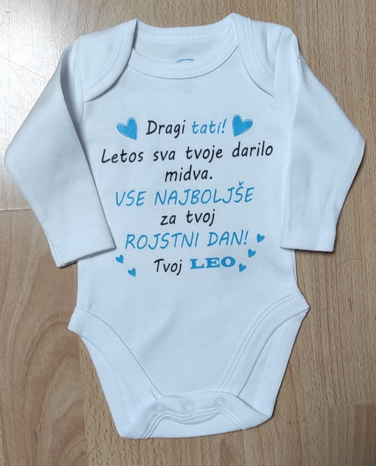 Bombažni otroški bodiji po meri